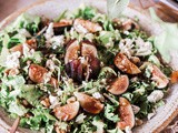 Salade aux figues fraîches, chèvre et cerneaux de noix