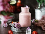 Smoothie fraises rhubarbe, recette facile