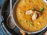 Soupe de brocolis aux carottes et poireaux