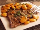 Steak {recette rapide et saine} a l'ail et haricots blancs sautees