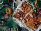 Tarte fine tomates, pesto et mozzarella