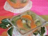 Aspics de Fruits Mandarine-Kiwi à la Fleur d'Oranger