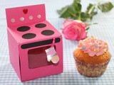 Cupcake dans sa Boîte en Forme de Four (Fait Maison)