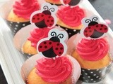 Cupcakes Ladybug Topping Fraise