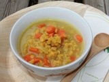 Soupe de Lentilles Corail à la Carotte, au Lait de Coco, Curcuma, Curry de Lili (vegan)