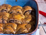 Brioche roulée aux noisettes et chocolat