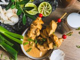 Brochette de poulet sauce satay