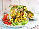 Burrito de poulet à la moutarde et courgette