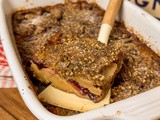 Clafoutis aux prunes rouges et noisettes