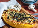 Courge spaghetti au fromage gratinée