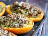 Courge spaghetti farcie aux légumes et pesto