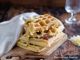 Gaufre croque monsieur au jambon cru