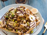Gaufre moelleuse à la banane et avoine