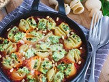 Lumaconi farci à la ricotta et épinards