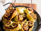 Palmier feuilleté au pesto et jambon sec