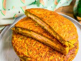 Pancake de courgette fourré au fromage