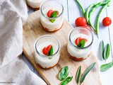 Panna cotta salée chèvre et tomate cerise