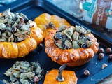 Pâtisson farci au poulet et champignon à la crème