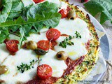 Pizza aux courgettes et mozzarella