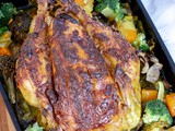 Poulet rôti facile à la moutarde et légumes d’hiver
