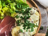 Quenelle au fromage sauce aux champignons