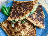 Quesadillas aux épinards et fromage