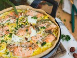 Quiche au saumon et poireau à la ricotta