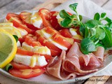 Salade de tomate mozzarella sauce moutarde