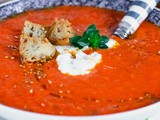 Soupe de tomate froide facile