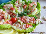 Tartare de saumon au concombre et tomates