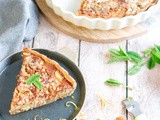 Tarte à la rhubarbe et pomme aux amandes