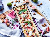 Tarte aux figues et chèvre frais aux amandes