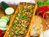 Tarte de courgette au pesto et mozzarella