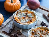 Tartelette de butternut et bleu de chèvre aux noix