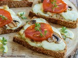 Tartine salée aux herbes et mozzarella