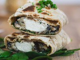 Wrap au poulet et champignons et parmesan