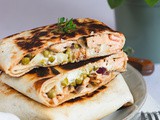 Wrap au saumon et petit pois