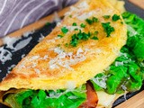 Wrap omelette au bacon et fromage facile