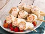 Wrap roulé au saumon et tomate confite