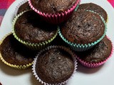 Double Dark Chocolate Banana Muffins