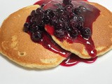 Lemon Poppy Seed Pancakes & Blueberry Lemon Sauce