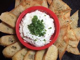 Parmesan Ricotta Herb Dip/Spread & Italian Won Ton Crisps