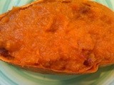 Twice Baked Sweet Potatoes & Bacon