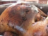 Slow-Cooked Turkey Marinated in Orange Peel, Rosemary and Pomegranate Molasses