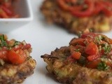 Courgette and halloumi fritters