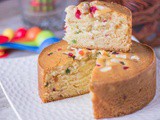 How To Make Eggless Tutty Fruity Cake Recipe in Pressure Cooker