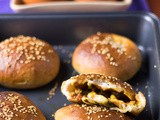 Stuffed Bread Pizza Buns | Evening Snacks Recipe