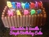 Chocolate & Vanilla Simple Birthday Cake