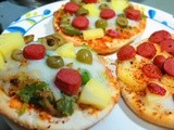Pita Pizza with Sausage and Pineapple (easy snack ideas)