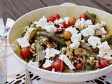 Salata od boranije, čeri paradajza i fete